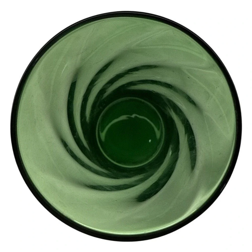Vintage Green Highball Glass Barware 5.5